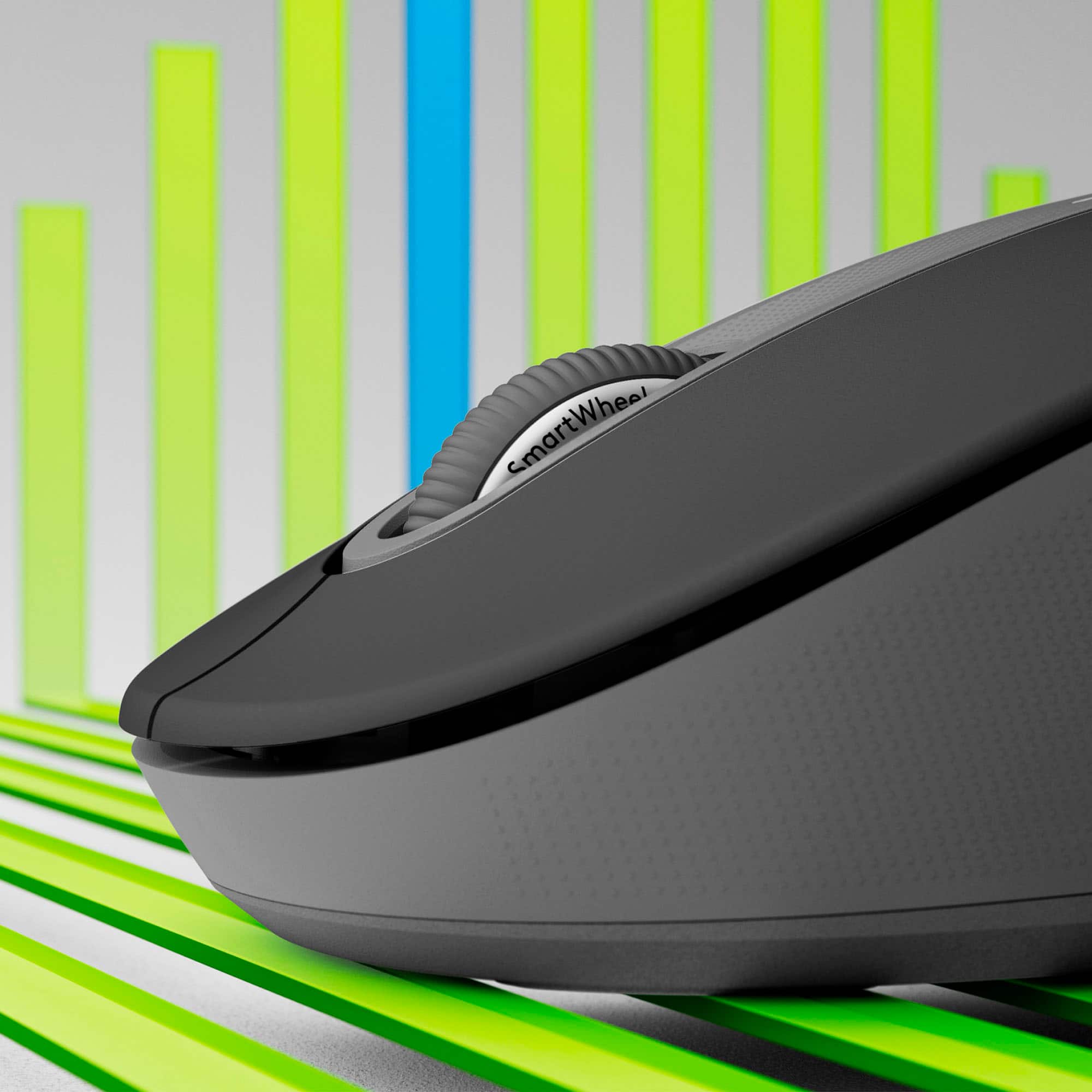 Alt View 11. Logitech - Signature M650 L Wireless Left-Handed Scroll Mouse with Silent Clicks - Graphite.