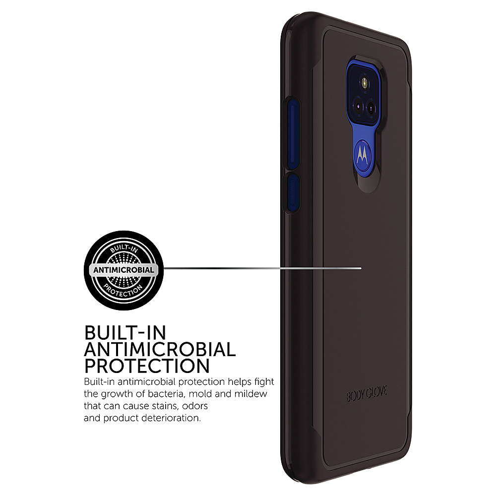 Left View: SaharaCase - Prestige Series Protective Case for Motorola One Action - Black