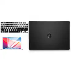 Front. Techprotectus - ONLY for New MacBook Pro 16 Inch Case 2021-2023 with Touch ID (Model: A2991 A2780 A2485) - Black.