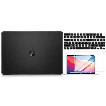 Front. Techprotectus - Compatible with MacBook Pro 14 with M3/M2/M1 Pro/MAX case 21-2023 with Touch ID (Model: A2918 A2992 A2779 A2442) - Black.
