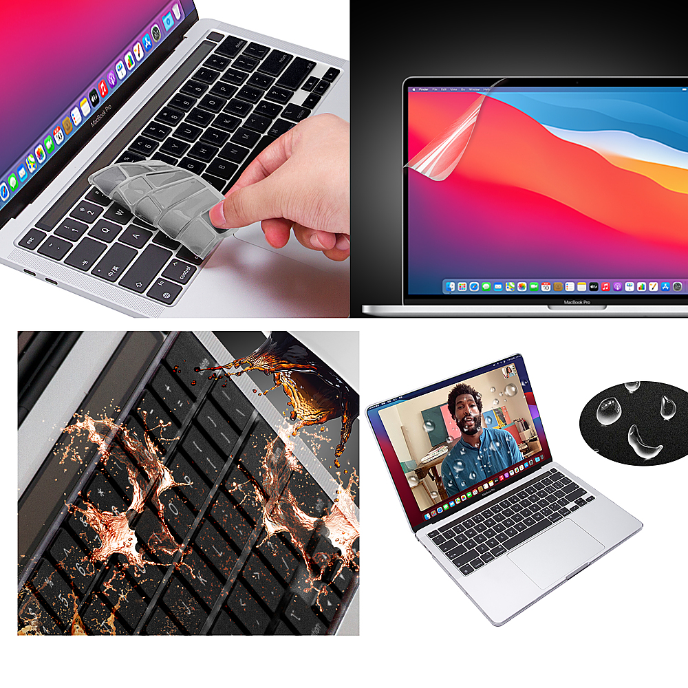 Batianda Ultimate Protection Case for M3 MacBook Pro 14 2021 2023 Model  A2442/A2779 Matte Carbon Fiber Edges Shockproof Anti-Scratch and