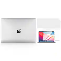 Front. Techprotectus - Compatible with MacBook Pro 14 with M3/M2/M1 Pro/MAX case 21-2023 with Touch ID (Model: A2918 A2992 A2779 A2442) - Clear.