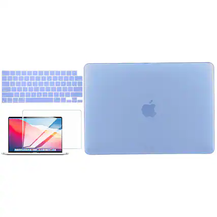 Front. Techprotectus - ONLY for New MacBook Pro 16 Inch Case 2021-2023 with Touch ID (Model: A2991 A2780 A2485) - Blue.