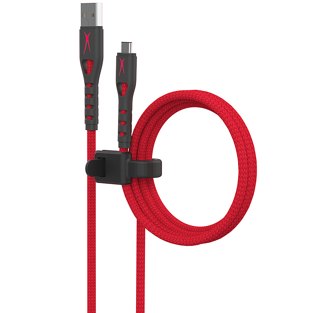 Angle View: Altec Lansing - 10ft Type C to USB Nintendo Switch Controller Charging Cable - red