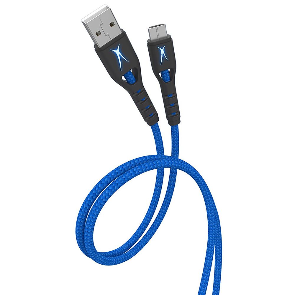 Angle View: Altec Lansing - 10ft Micro USB PS4 Controller Charging Cable - Blue