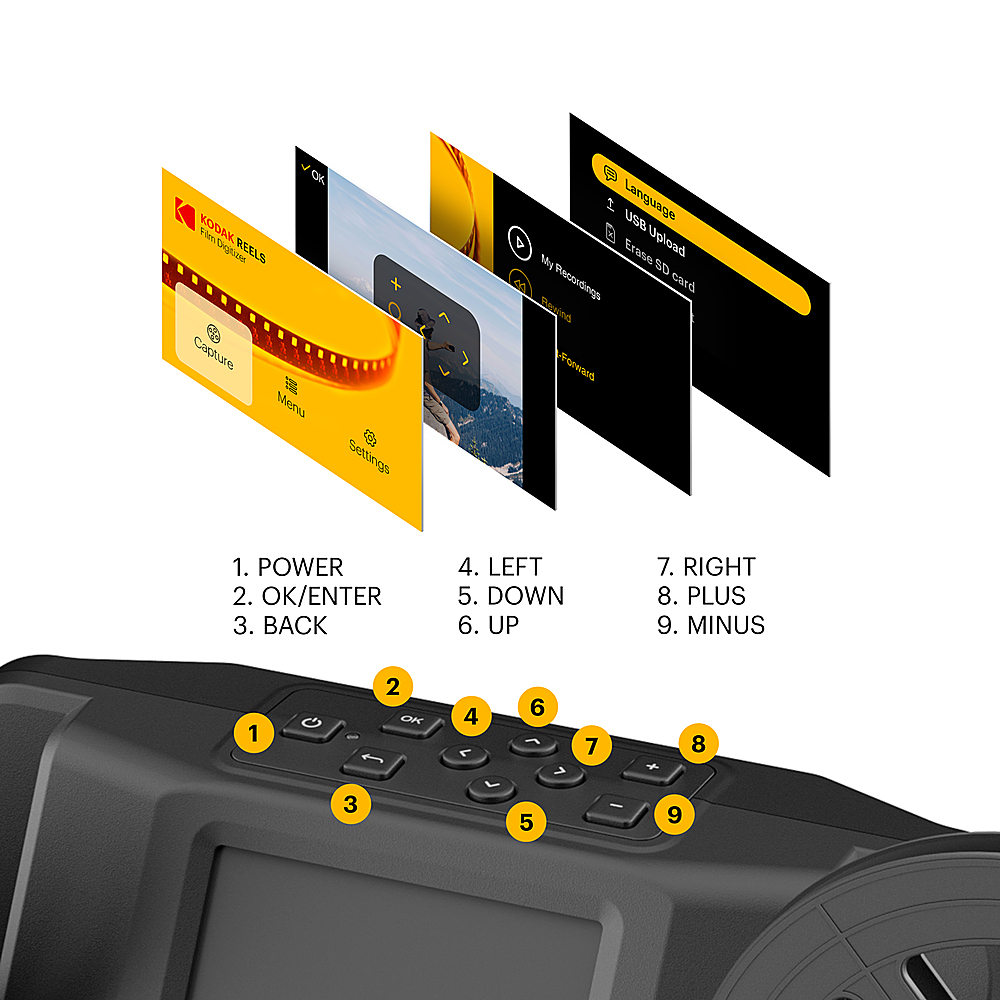 Best Buy: Kodak REELZ Film Digitizer for 8mm and Super 8 Film Black ROD8MFC