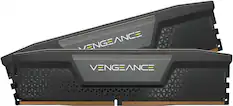 Front. CORSAIR - VENGEANCE 32GB (2x16GB) DDR5 5200MHz C40 UDIMM Desktop Memory - Black.