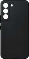 Samsung - Galaxy S22 Leather Case - Black - Front_Zoom