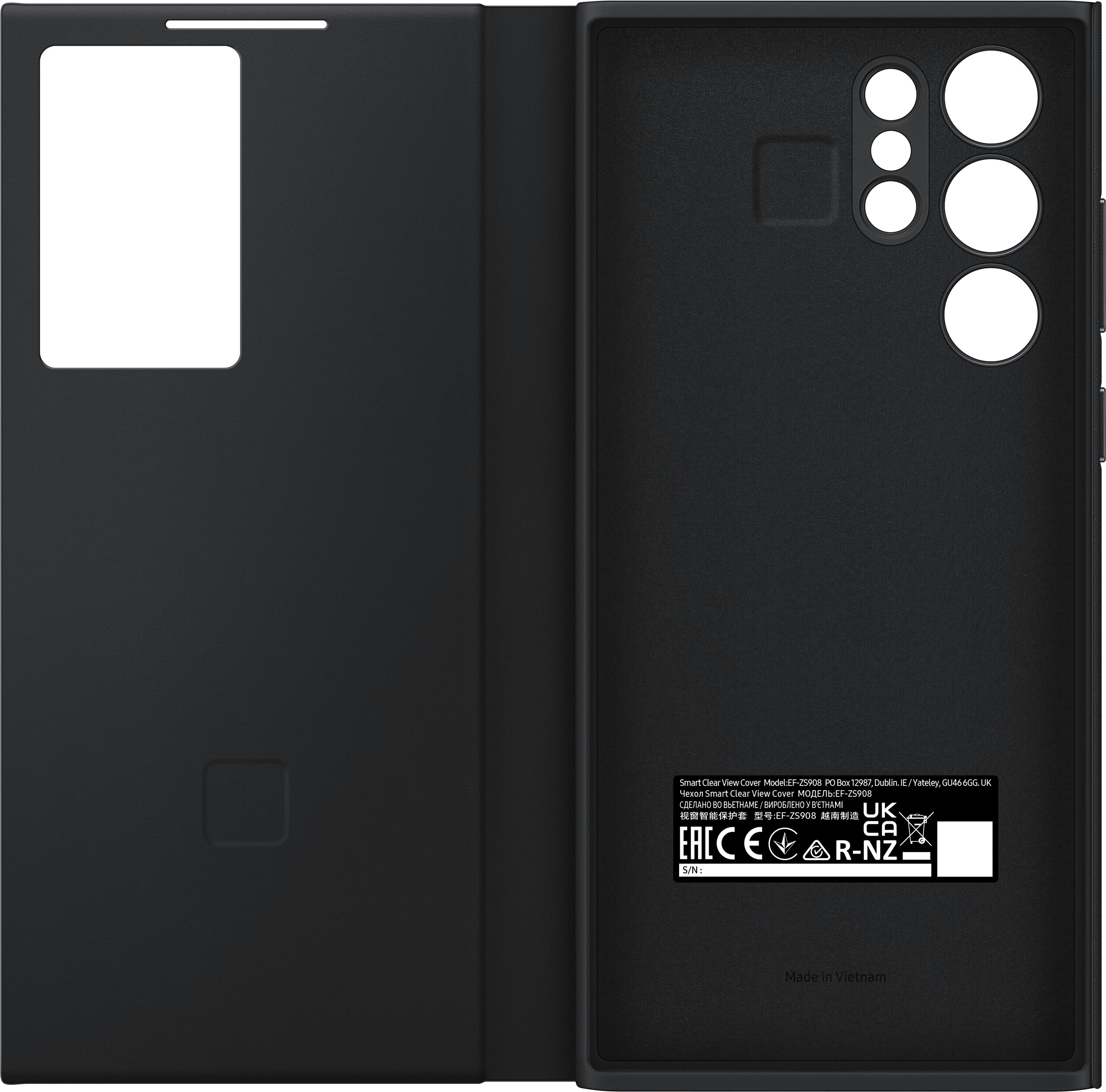 Samsung Galaxy S22 Ultra Leather Case Black EF-VS908LBEGUS - Best Buy