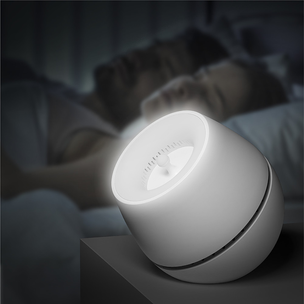 Angle View: Sharper Image® Sound Soother Wind, White Noise Machine With LED Glow