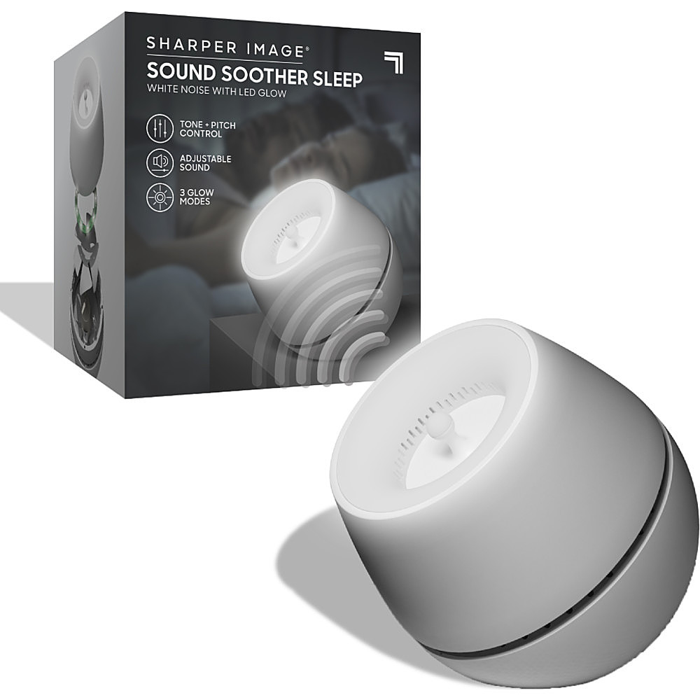 Left View: Sharper Image® Sound Soother Wind, White Noise Machine With LED Glow