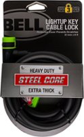 Bell - Key Cable Lock 12mm x 6' w/ Lighted Key - Black - Front_Zoom