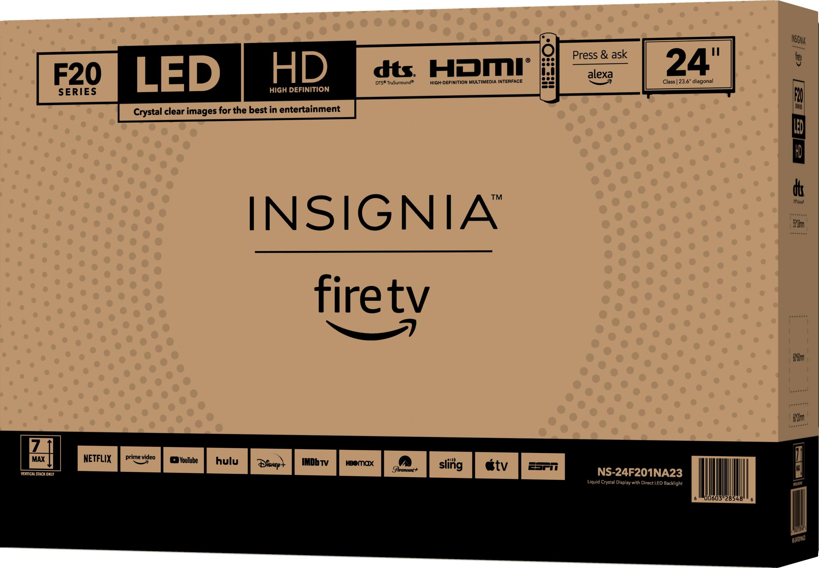 Alt View 12. Insignia™ - 24" Class F20 Series LED HD Smart Fire TV - Black.