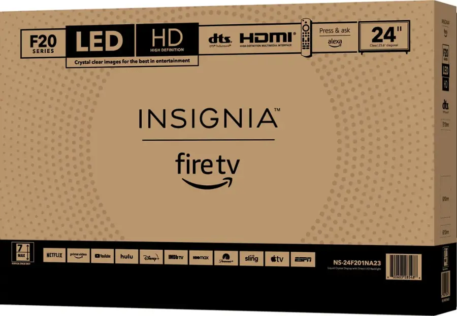 Alt View 12. Insignia™ - 24" Class F20 Series LED HD Smart Fire TV - Black.