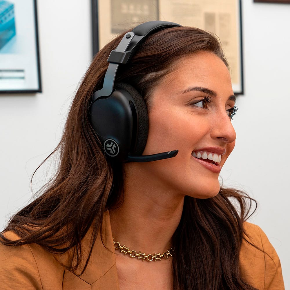 Alt View 17. JLab - JBuds Work Wireless Over-Ear Headset - Black.