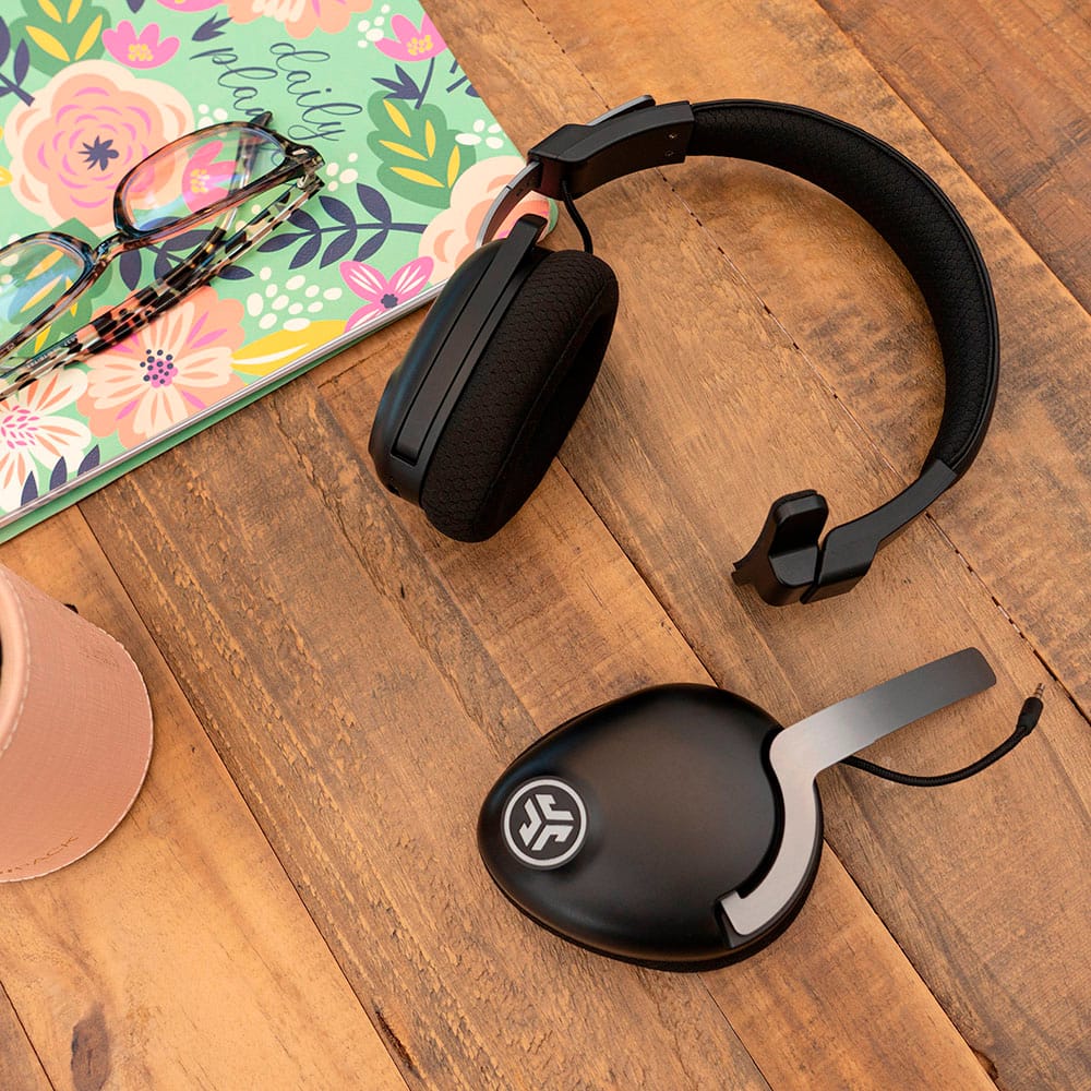 Alt View 18. JLab - JBuds Work Wireless Over-Ear Headset - Black.