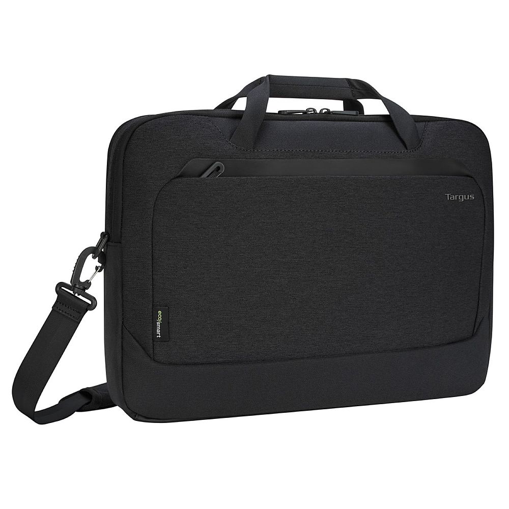 Left View: Targus - 15.6” Cypress Briefcase with EcoSmart - Black
