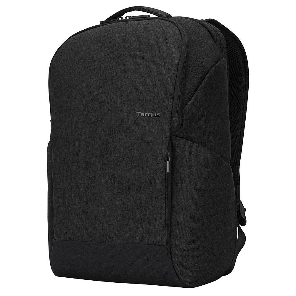 Left View: Targus - 15.6” Cypress Slim Backpack with EcoSmart - Black