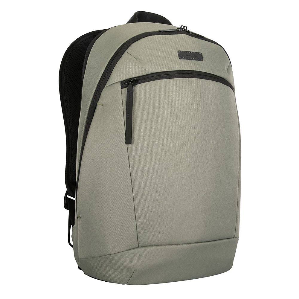 Left View: Targus - 15.6” Invoke Compact Plus Backpack - Olive