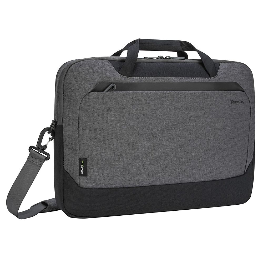 Left View: Targus - 15.6” Cypress Briefcase with EcoSmart - Gray