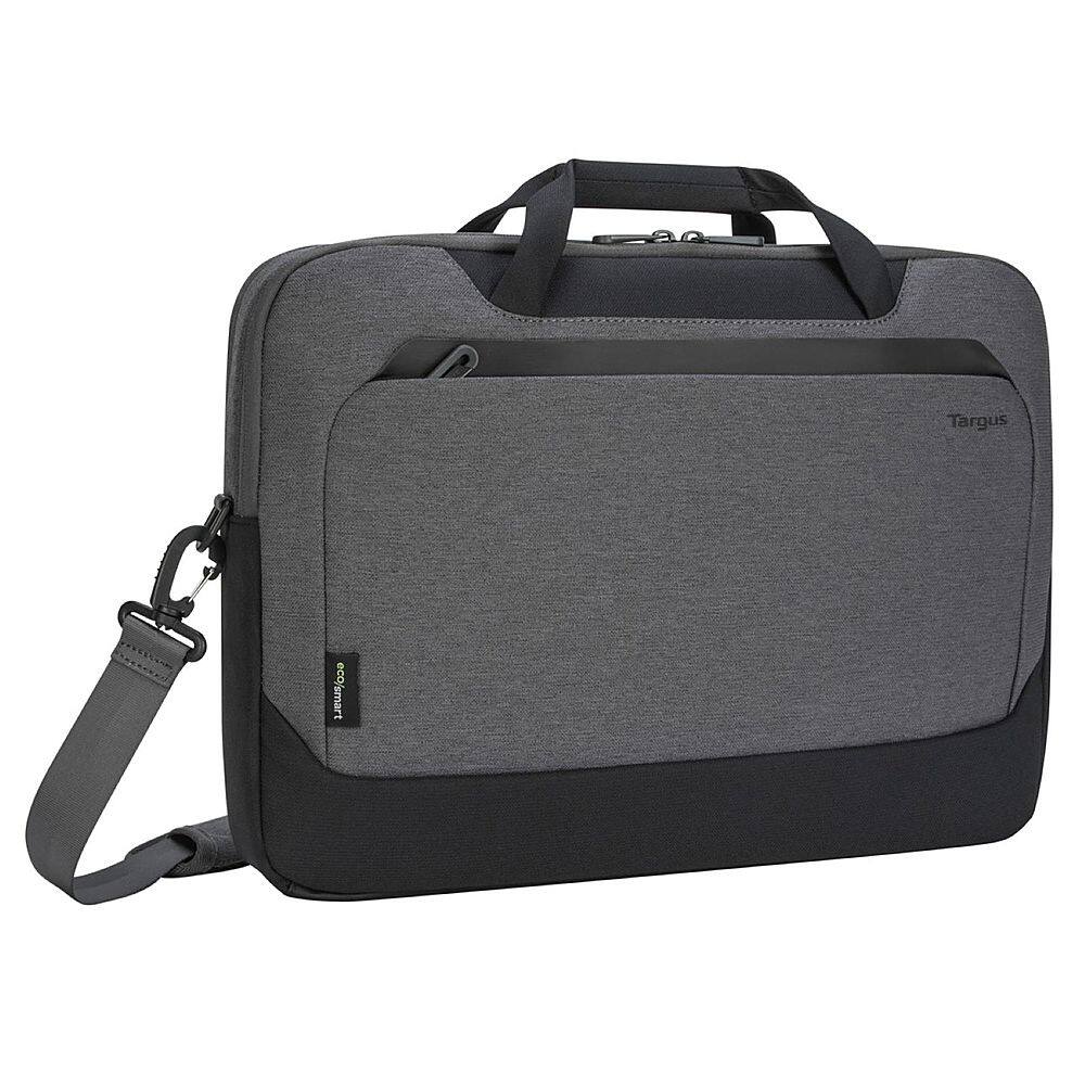 Left. Targus - 15.6” Cypress Briefcase with EcoSmart - Gray.