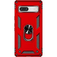 SaharaCase - Military Kickstand Series with Belt Clip Case for Google Pixel 7a - Red - Front_Zoom
