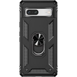 SaharaCase - Military Kickstand Series with Belt Clip Case for Google Pixel 7a - Black - Front_Zoom