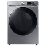 Samsung - 7.5 Cu. Ft. Stackable Smart Gas Dryer with Steam Sanitize+ - Platinum