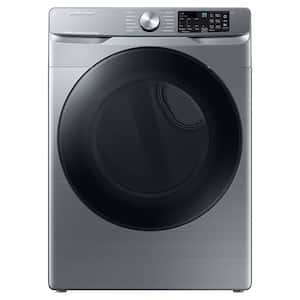 Samsung - 7.5 Cu. Ft. Stackable Smart Gas Dryer with Steam Sanitize+ - Platinum