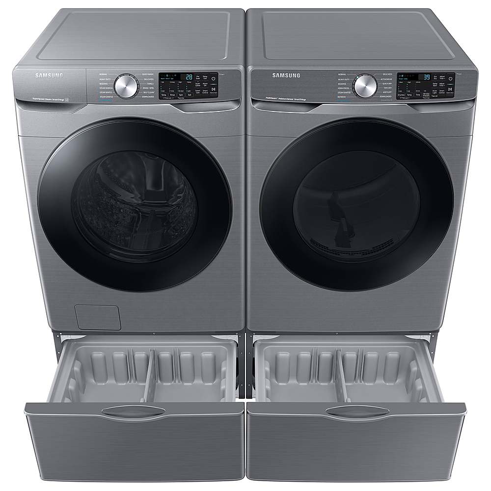 Alt View 15. Samsung - 7.5 Cu. Ft. Stackable Smart Gas Dryer with Steam Sanitize+ - Platinum.