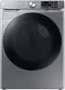 Front. Samsung - 7.5 Cu. Ft. Stackable Smart Electric Dryer with Steam Sanitize+ - Platinum.