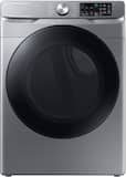 Samsung - 7.5 Cu. Ft. Stackable Smart Electric Dryer with Steam Sanitize+ - Platinum