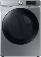 Samsung - 7.5 Cu. Ft. Stackable Smart Electric Dryer with Steam Sanitize+ - Platinum - Front_Zoom