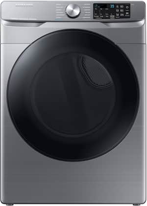 Samsung - 7.5 Cu. Ft. Stackable Smart Electric Dryer with Steam Sanitize+ - Platinum
