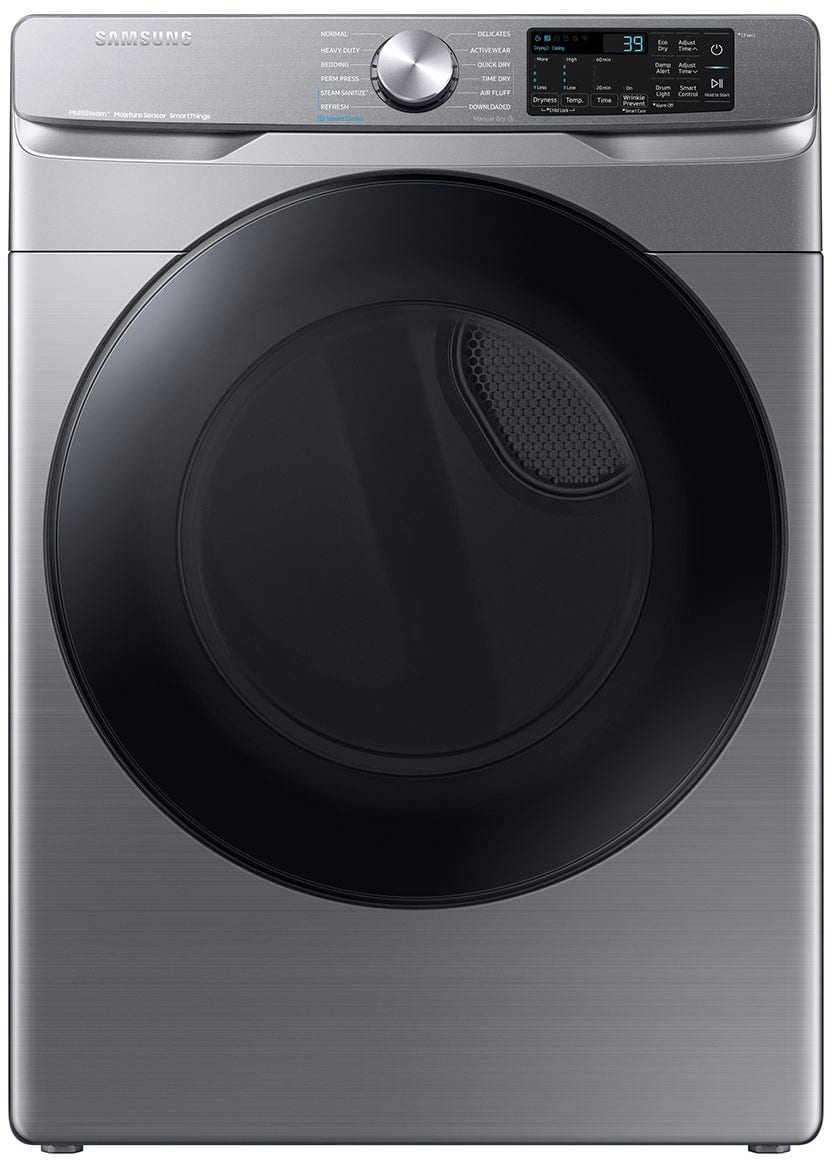 Alt View 11. Samsung - 7.5 Cu. Ft. Stackable Smart Electric Dryer with Steam Sanitize+ - Platinum.