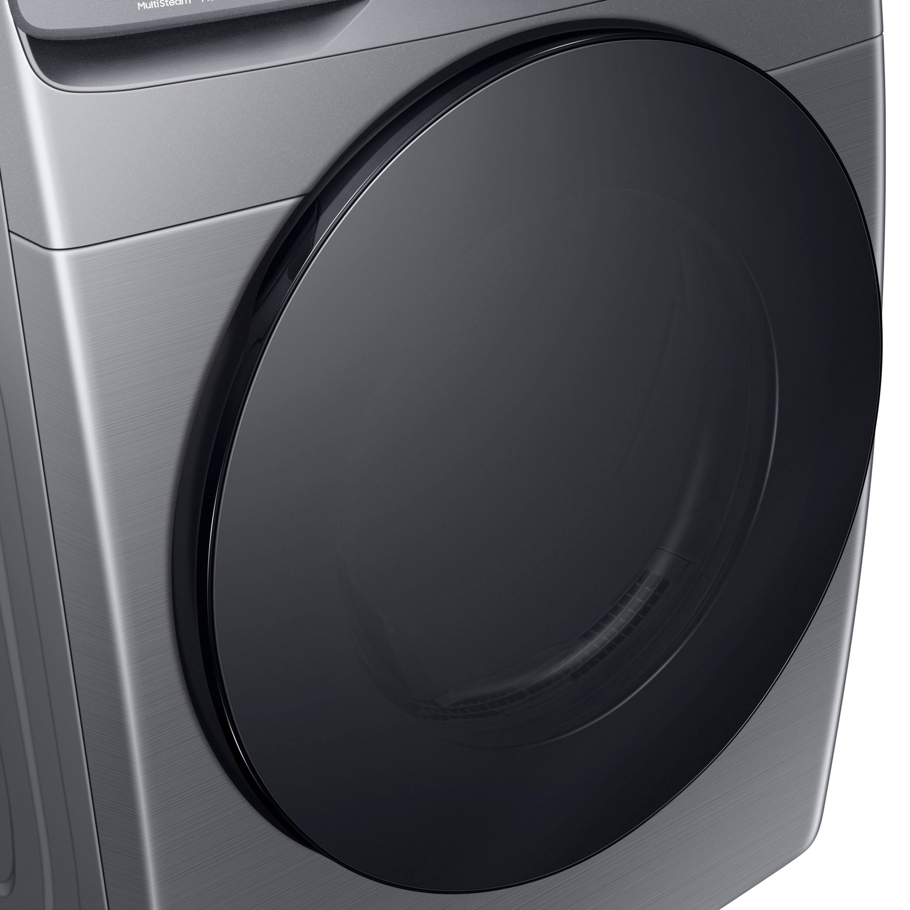 Alt View 21. Samsung - 7.5 Cu. Ft. Stackable Smart Electric Dryer with Steam Sanitize+ - Platinum.