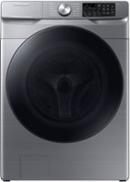 Samsung - 4.5 Cu. Ft. High-Efficiency Stackable Smart Front Load Washer with Steam and Super Speed Wash - Platinum - Front_Zoom