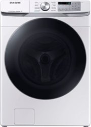 Samsung - 4.5 Cu. Ft. High-Efficiency Stackable Smart Front Load Washer with Steam and Super Speed Wash - White - Front_Zoom
