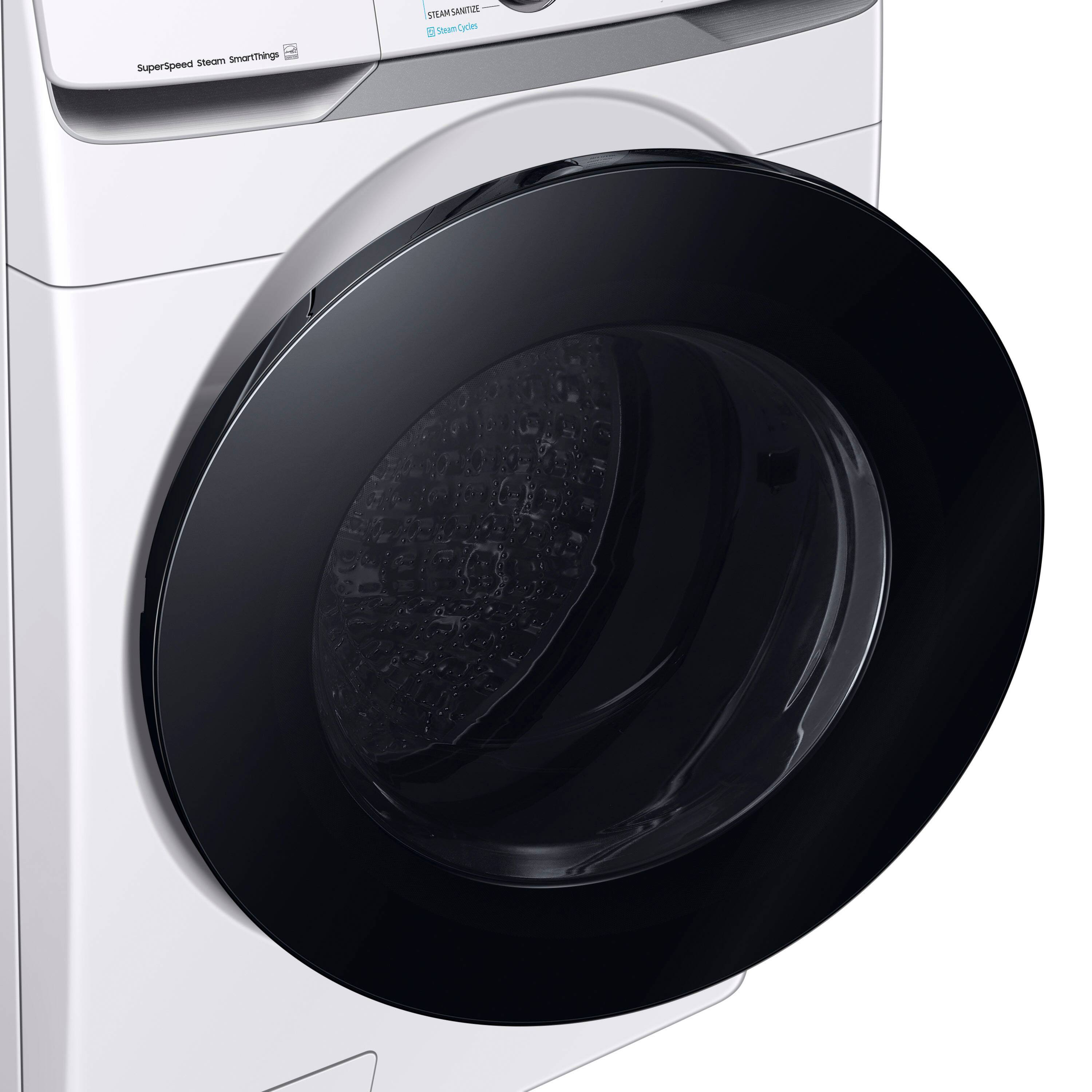Alt View 19. Samsung - 4.5 Cu. Ft. High-Efficiency Stackable Smart Front Load Washer with Steam and Super Speed Wash - White.
