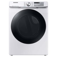 Samsung - 7.5 Cu. Ft. Stackable Smart Gas Dryer with Steam Sanitize+ - White - Front_Zoom