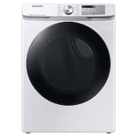 Samsung - 7.5 Cu. Ft. Stackable Smart Gas Dryer with Steam Sanitize+ - White - Front_Zoom