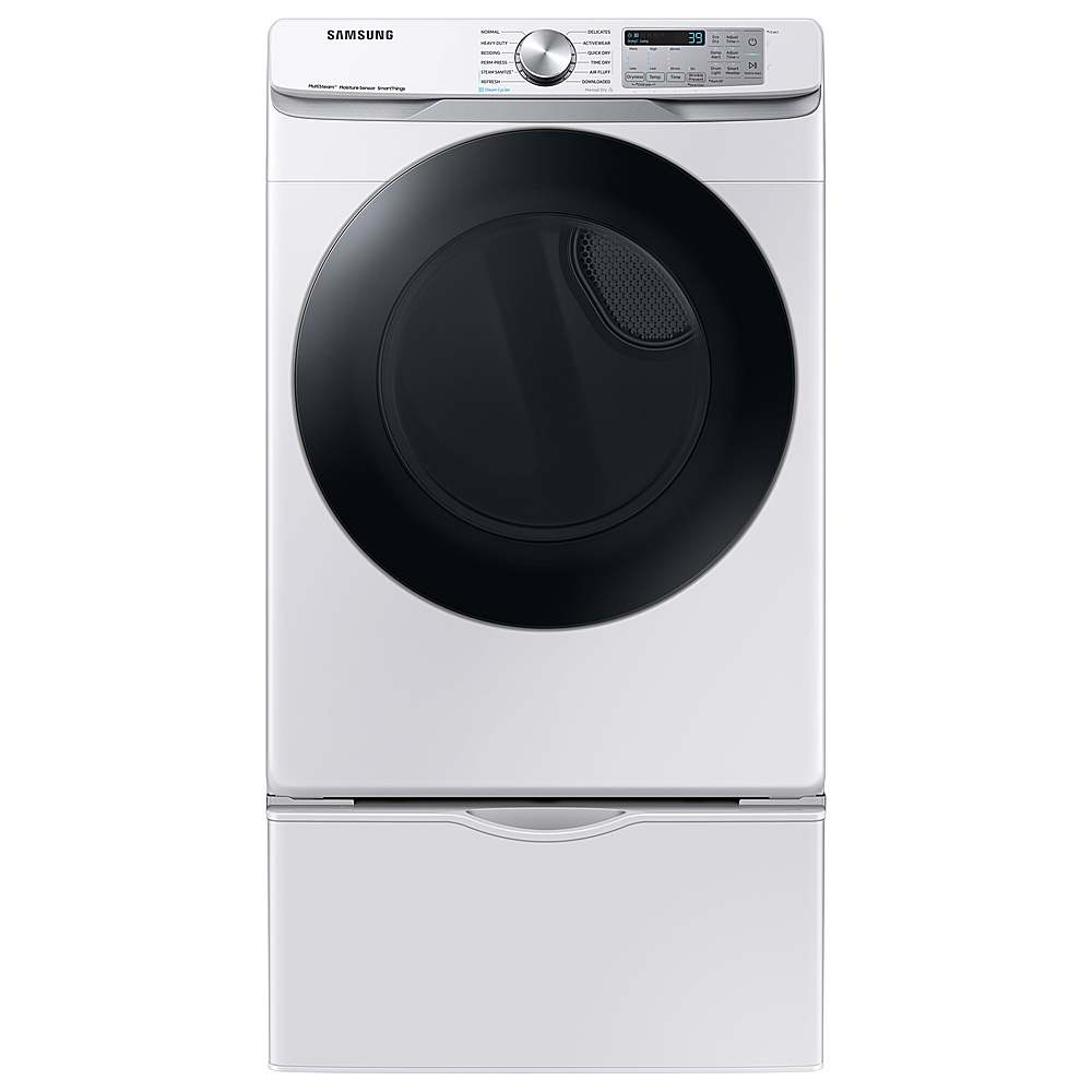Alt View 12. Samsung - 7.5 Cu. Ft. Stackable Smart Gas Dryer with Steam Sanitize+ - White.