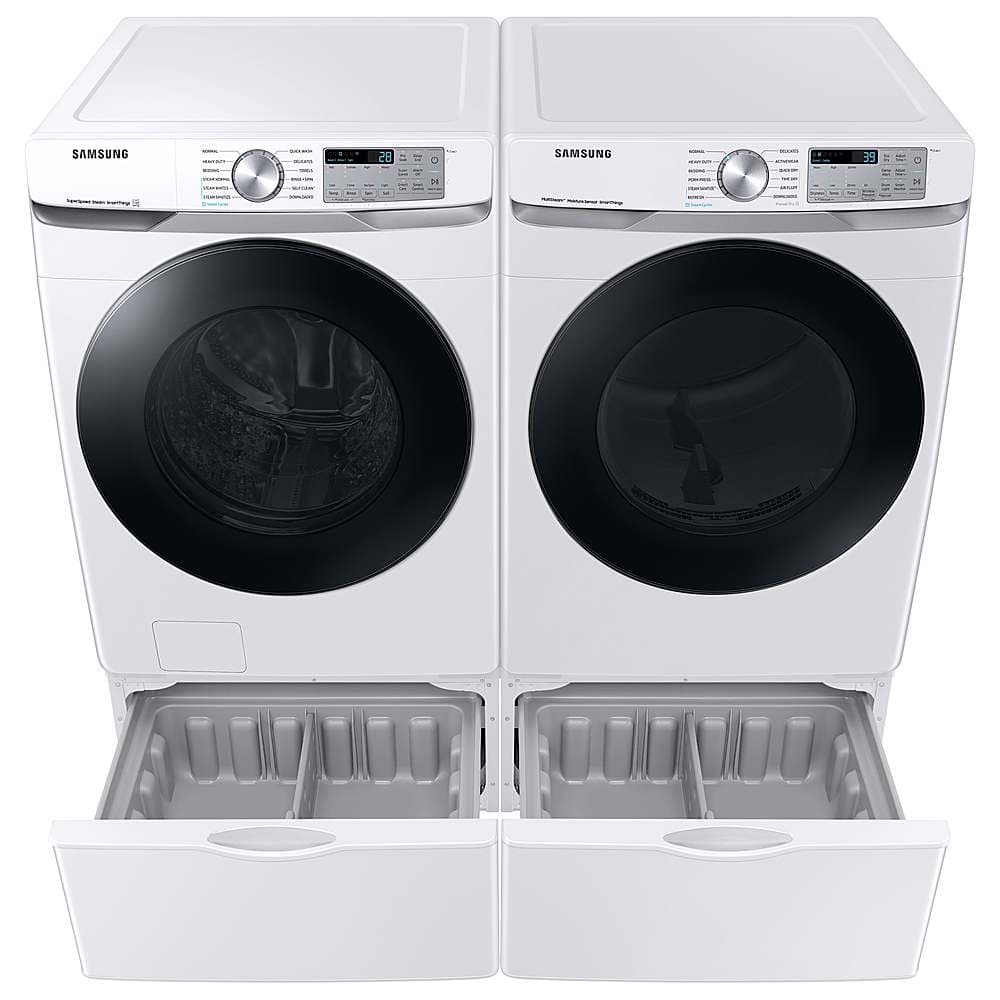 Alt View 15. Samsung - 7.5 Cu. Ft. Stackable Smart Gas Dryer with Steam Sanitize+ - White.