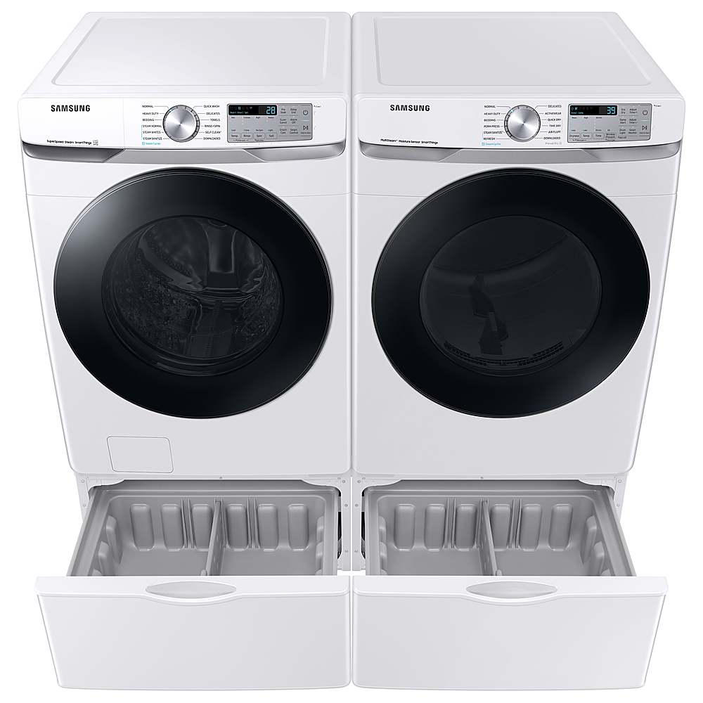 Alt View 15. Samsung - 7.5 Cu. Ft. Stackable Smart Gas Dryer with Steam Sanitize+ - White.