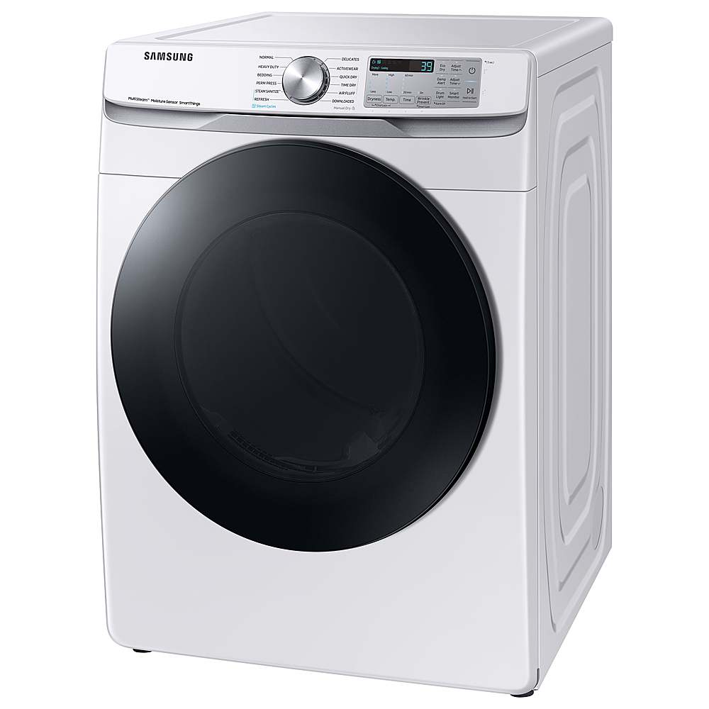 Alt View 18. Samsung - 7.5 Cu. Ft. Stackable Smart Gas Dryer with Steam Sanitize+ - White.