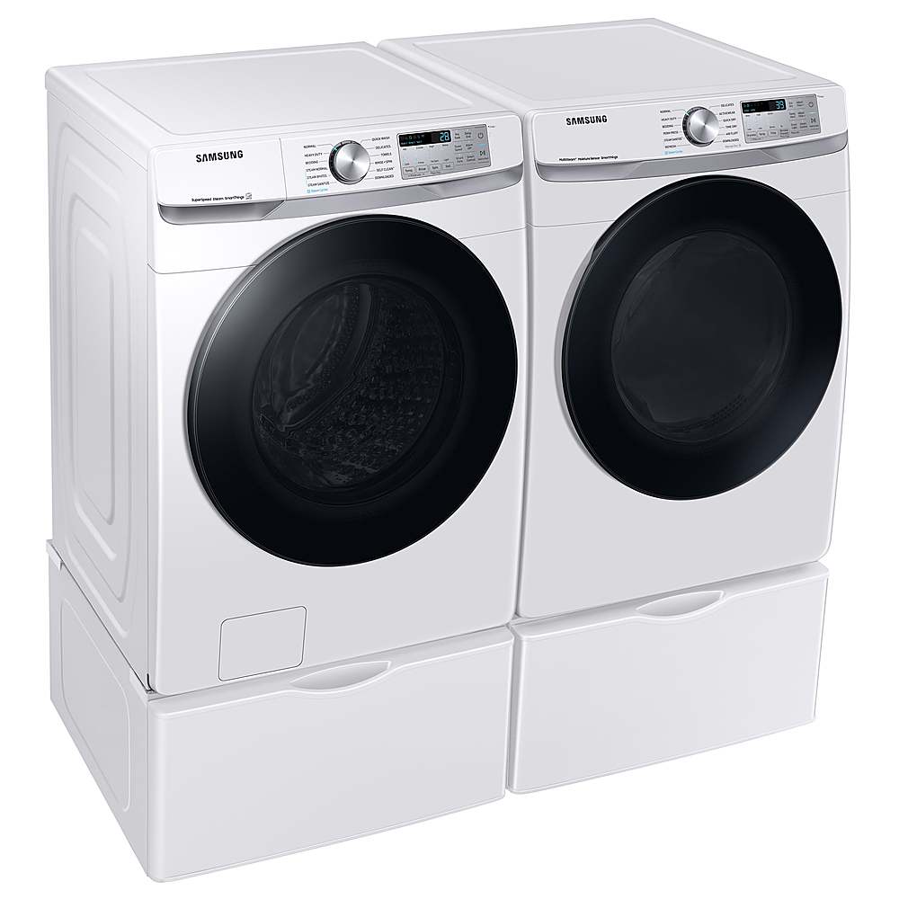 Alt View 23. Samsung - 7.5 Cu. Ft. Stackable Smart Gas Dryer with Steam Sanitize+ - White.