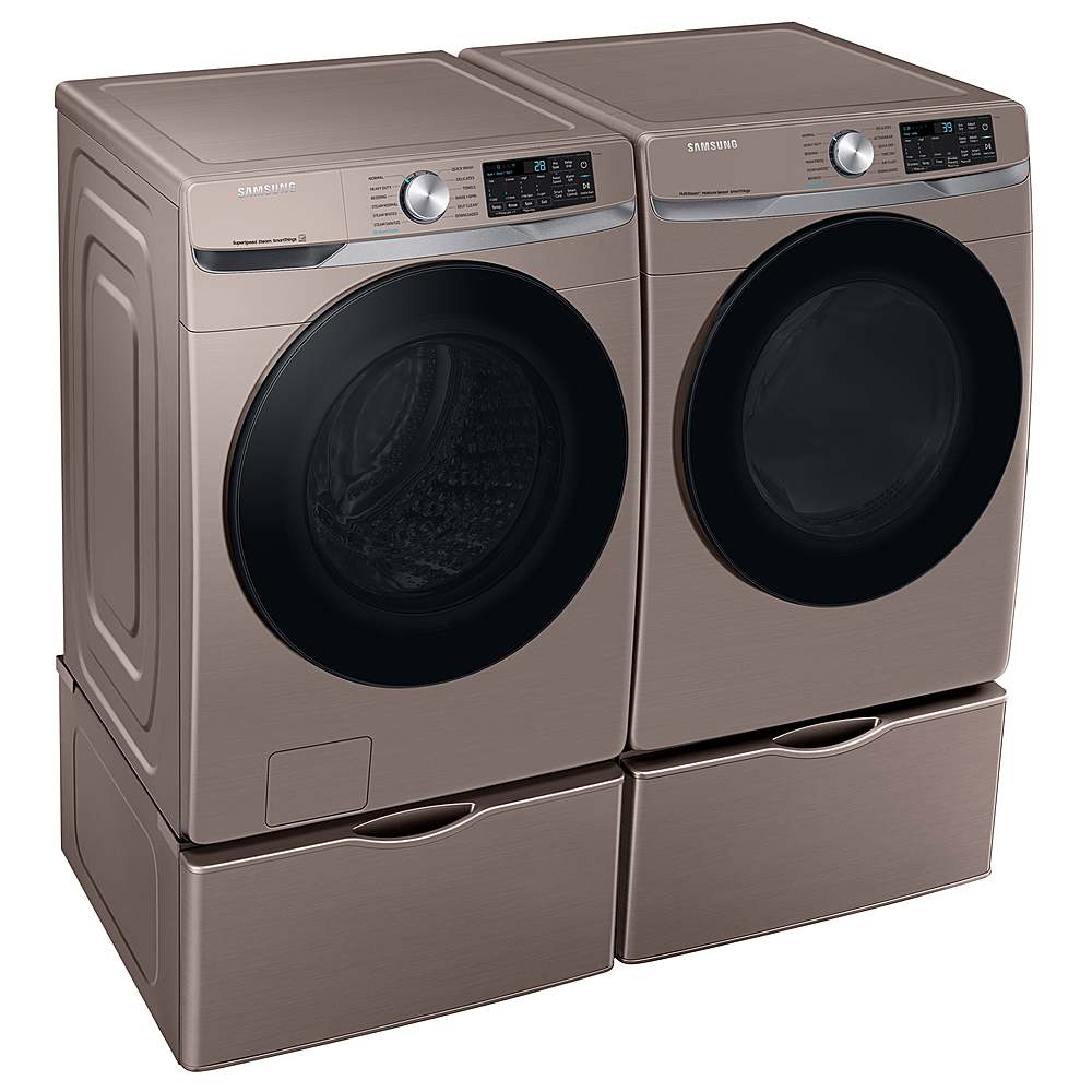 Alt View 23. Samsung - 7.5 Cu. Ft. Stackable Smart Gas Dryer with Steam Sanitize+ - Champagne.