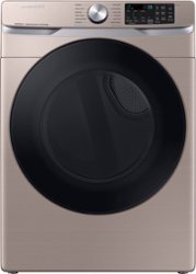 Samsung - 7.5 cu. ft. Smart Electric Dryer with Steam Sanitize+ - Champagne - Front_Zoom