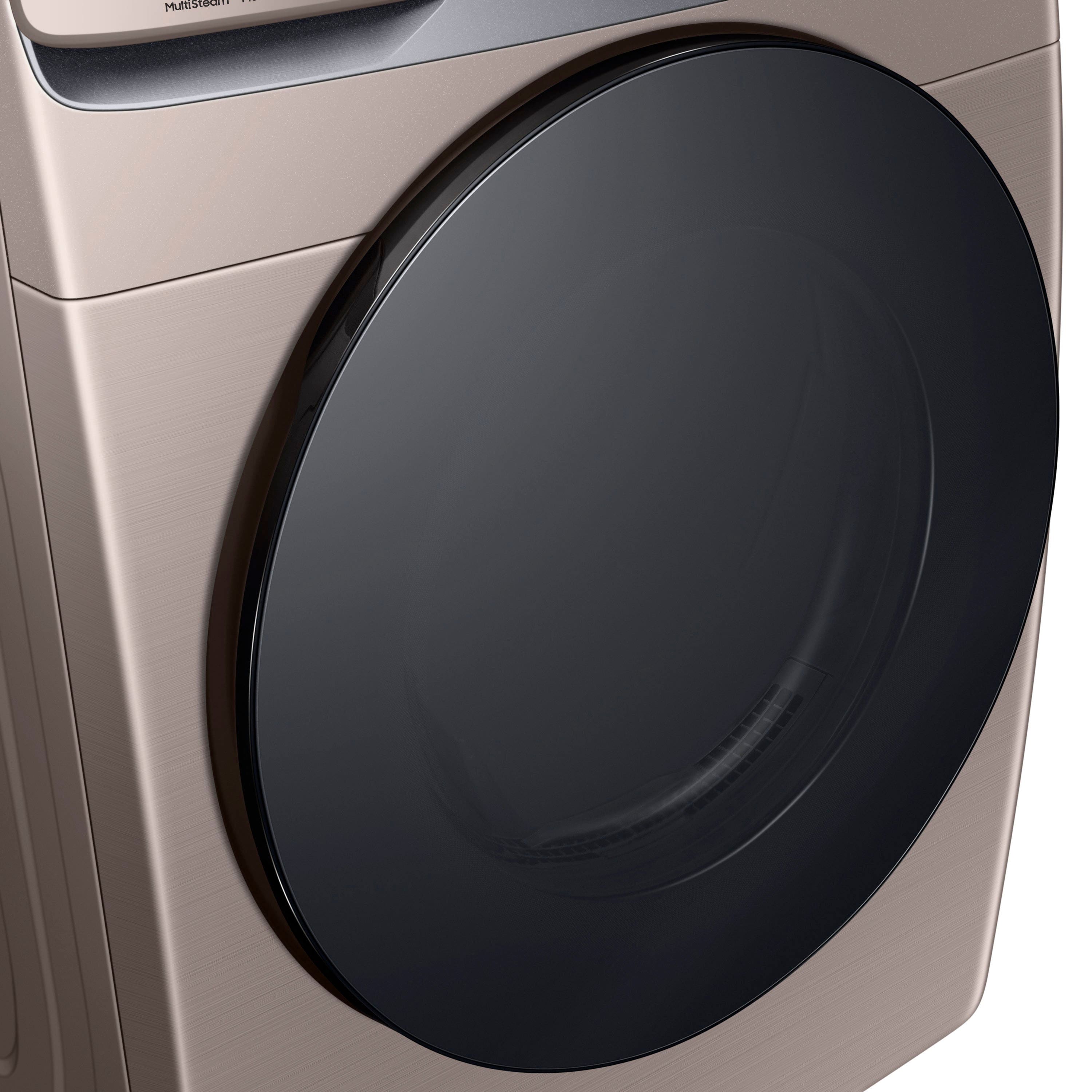 Alt View 21. Samsung - 7.5 Cu. Ft. Stackable Smart Electric Dryer with Steam Sanitize+ - Champagne.