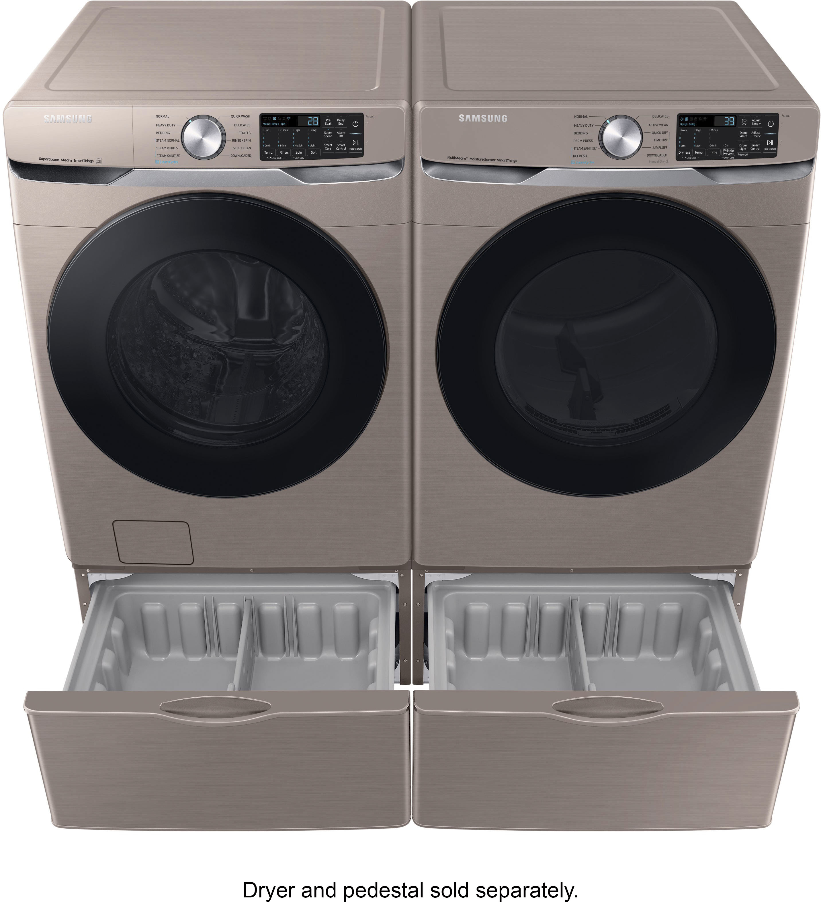 Samsung 4.5 Cu. Ft. High-Efficiency Stackable Smart Front Load Washer with  Steam and AddWash Black Stainless Steel WF45K6500AV - Best Buy